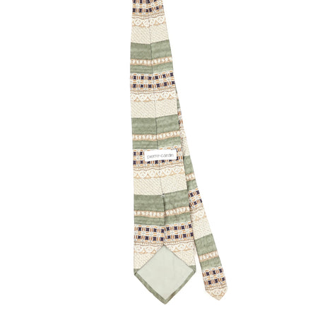 Back Back of Vintage 1990's Pierre Cardin Geometric Patterned Tie