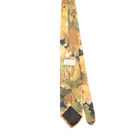 Back Back of Vintage 1980's Monsieur Pierre Floral Patterned Tie