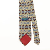 Back Detail of Vintage 1990's Tie Rack Charleston Geometric Patterned Tie