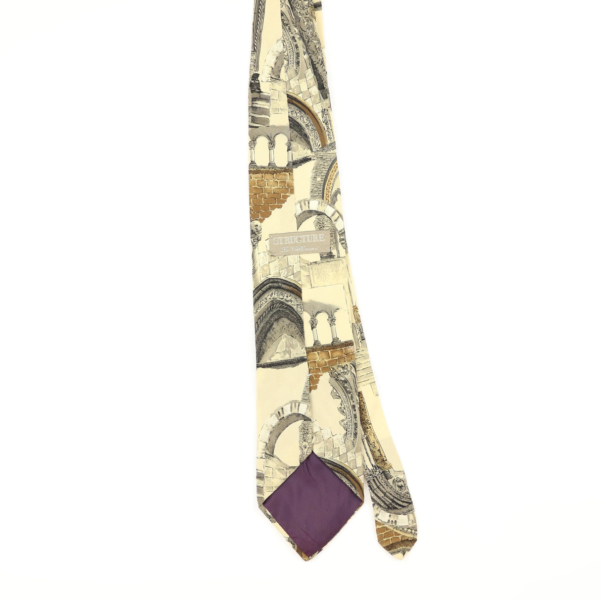 Back of Vintage 1990's Structure Abstract Patterned Tie