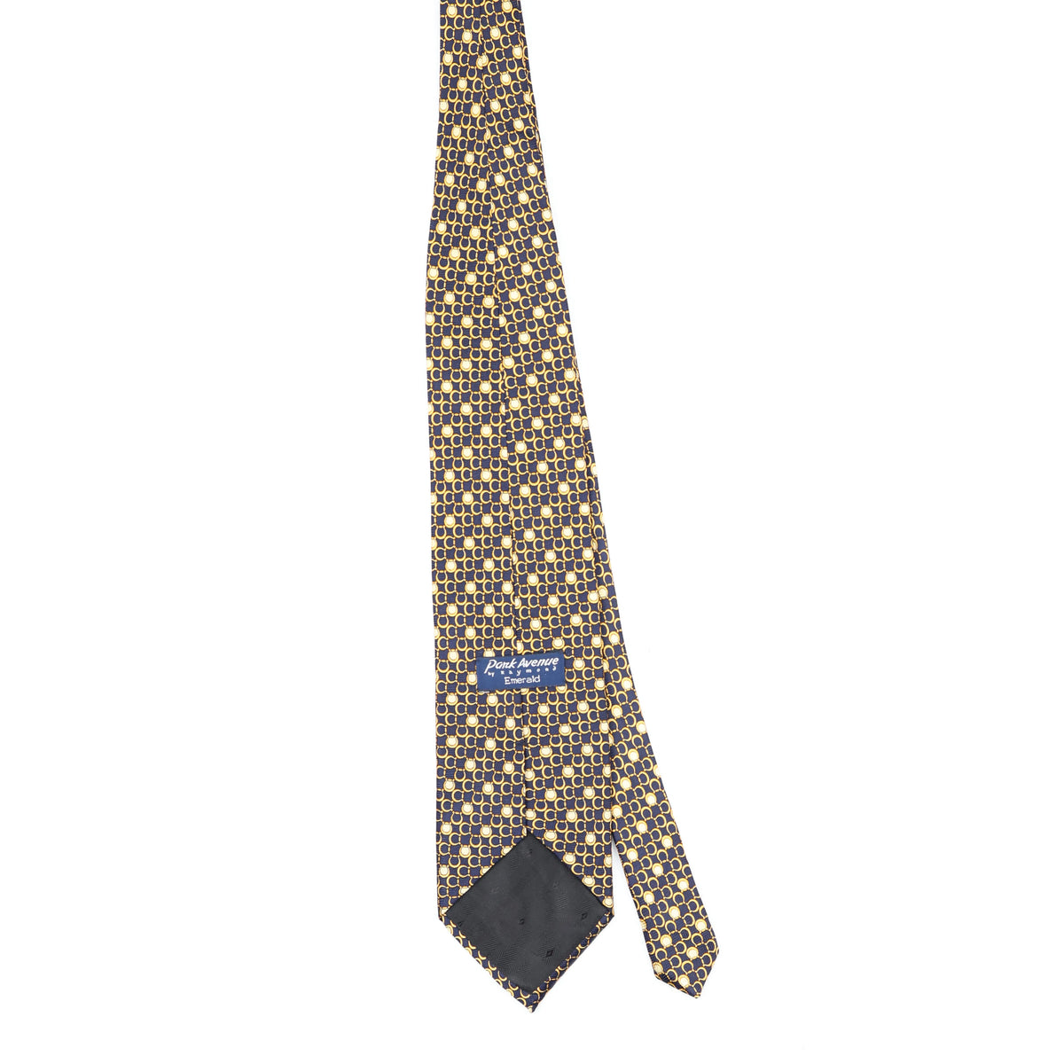 Back Back of Vintage Circles Geometric Patterned Tie