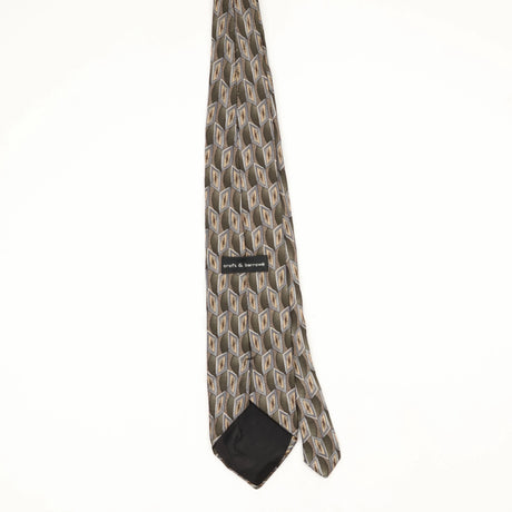 Back Back of Vintage 1990's Croft & Barrow Geometric Patterned Tie