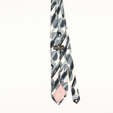 Back of Vintage 1990's Pierre Balmain Geometric Patterned Tie