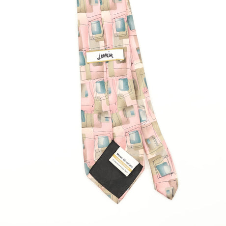 Back Back Detail of Vintage Jerry Garcia Moon Mountain Geometric Patterned Tie