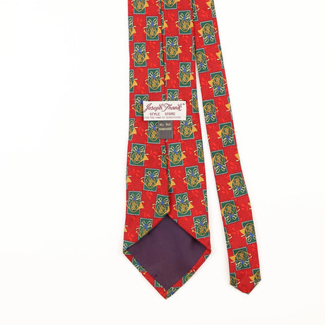 Back Detail of Vintage 1990's Geometric Patterned Tie