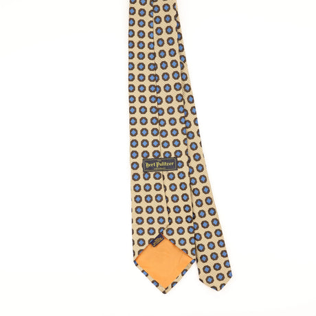 Back of Vintage 1980's Bert Pulitzer Polka Dot Patterned Tie