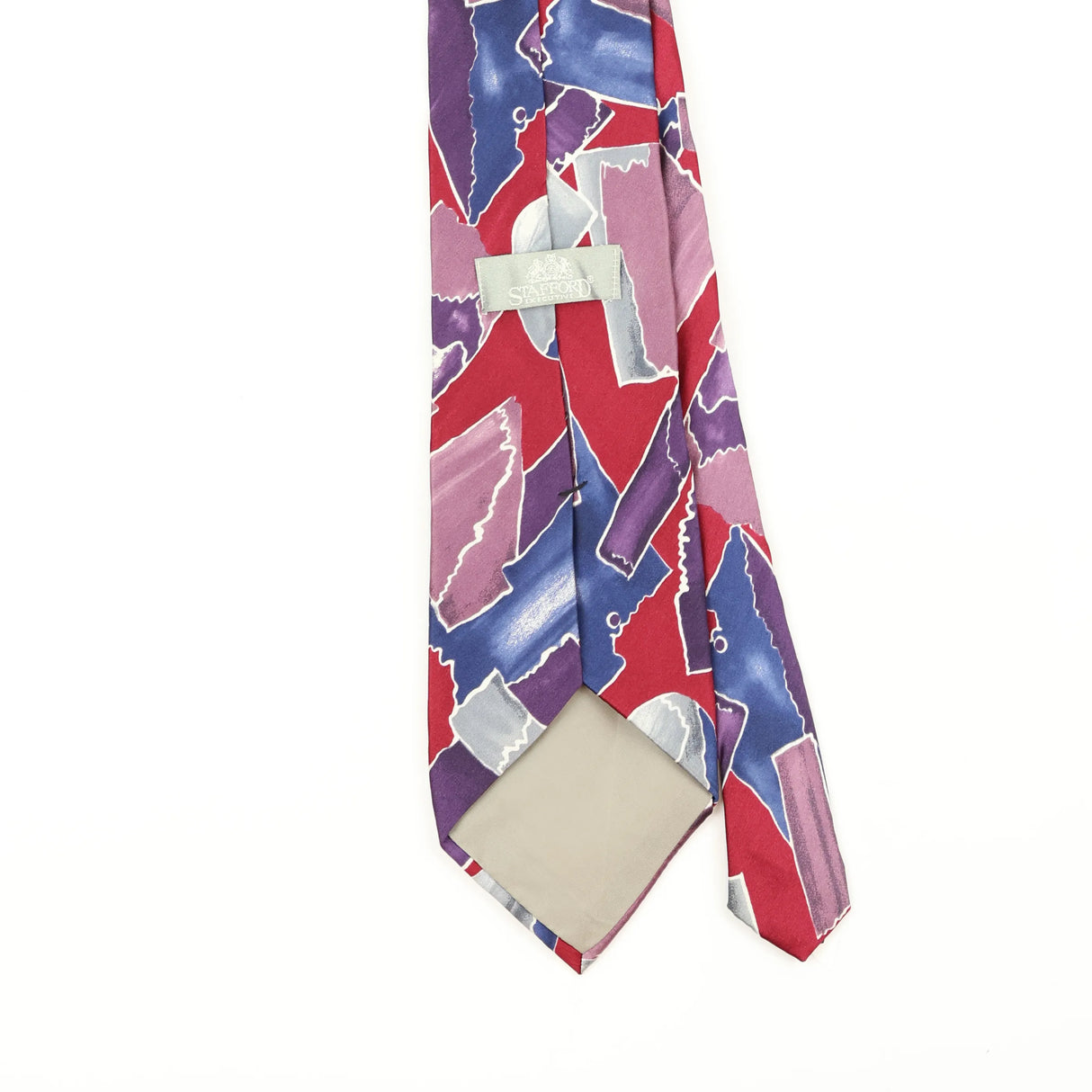Back Back Detail of Vintage 1990's Stafford Abstract Patterned Tie