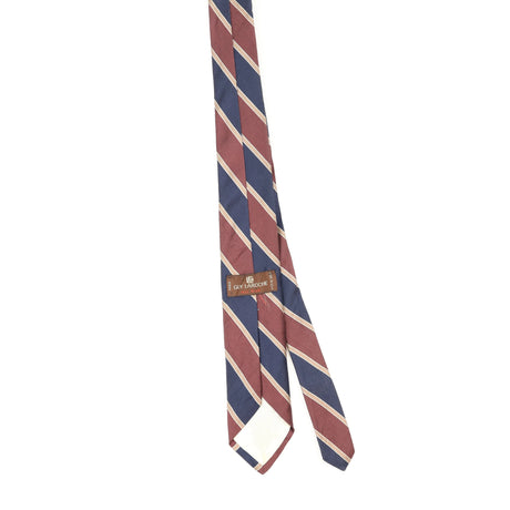 Back Back of Vintage 1990's Guy Laroche Striped Patterned Tie