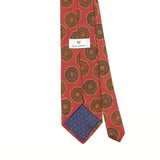 Back Back Detail of Vintage 1990's Mario Valentino Geometric Patterned Tie