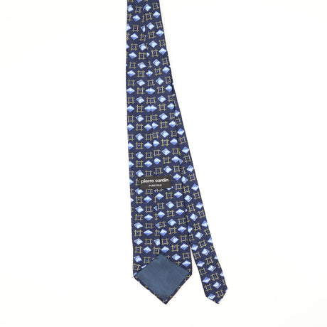 Back Back of Vintage 1990's Pierre Cardin Geometric Patterned Tie