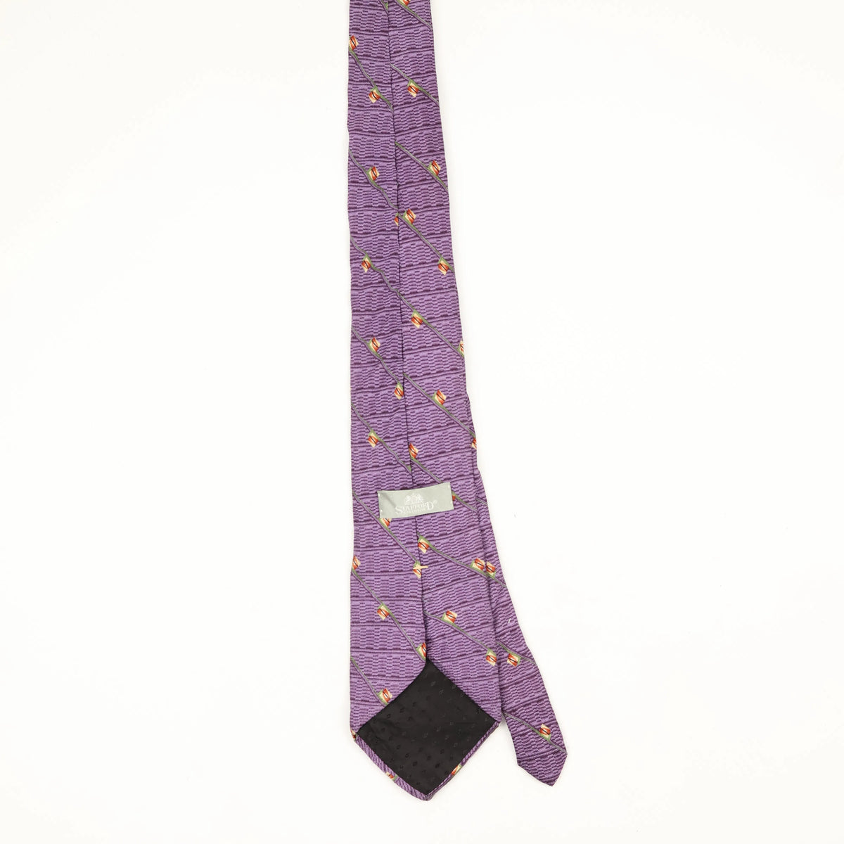 Back Back of Vintage Stafford Geometric Patterned Tie