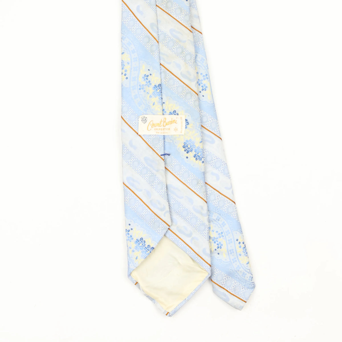 Back Back Detail of Vintage 1980's Floral Patterned Tie