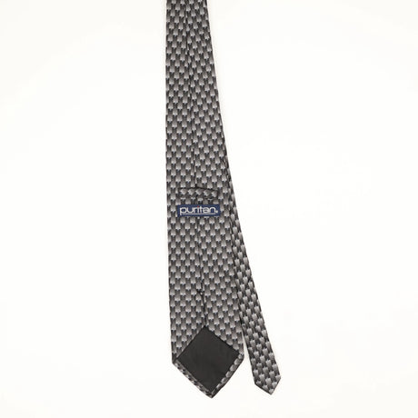 Back Back of Vintage Puritan Geometric Patterned Tie