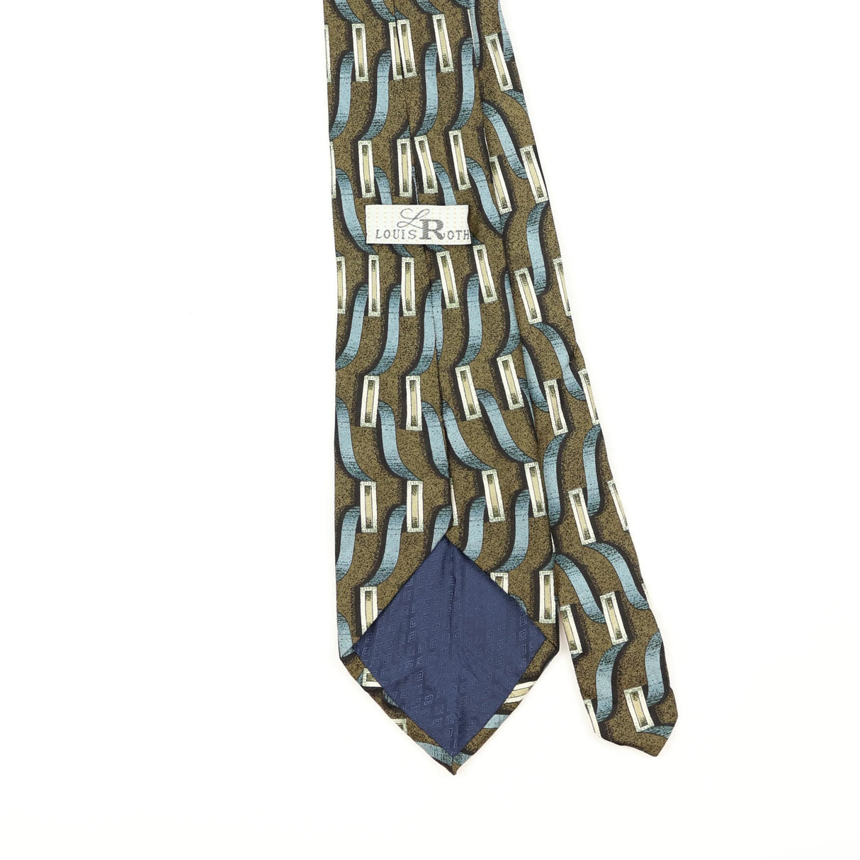Back Back Detail of Vintage 1990's Geometric Patterned Tie