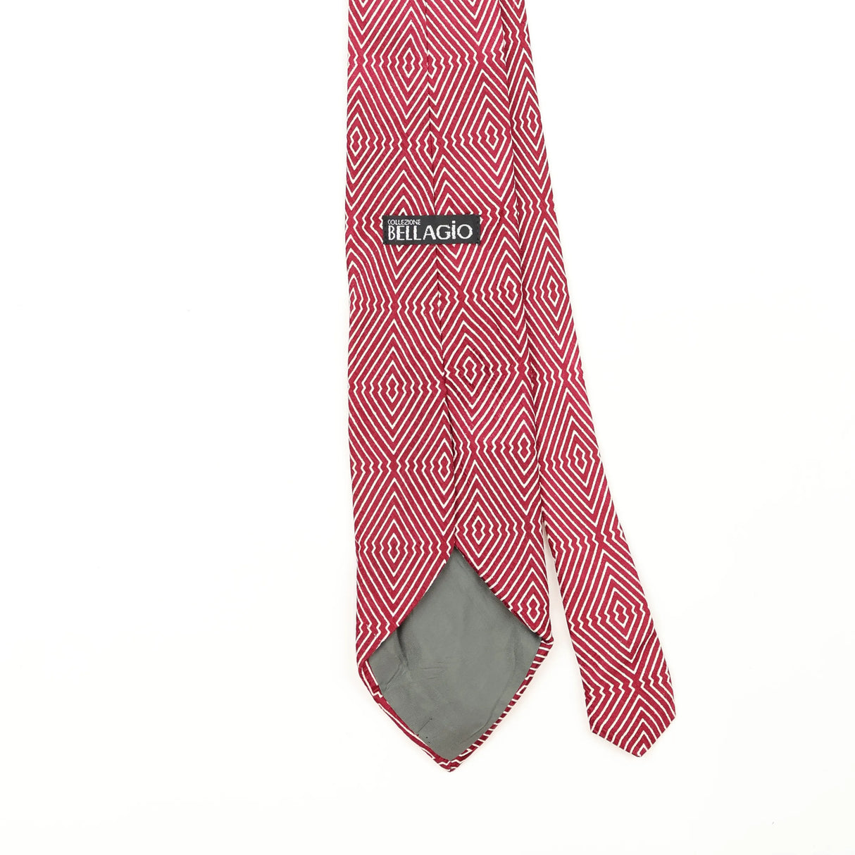 Back Back Detail of Vintage 1980's Geometric Patterned Tie