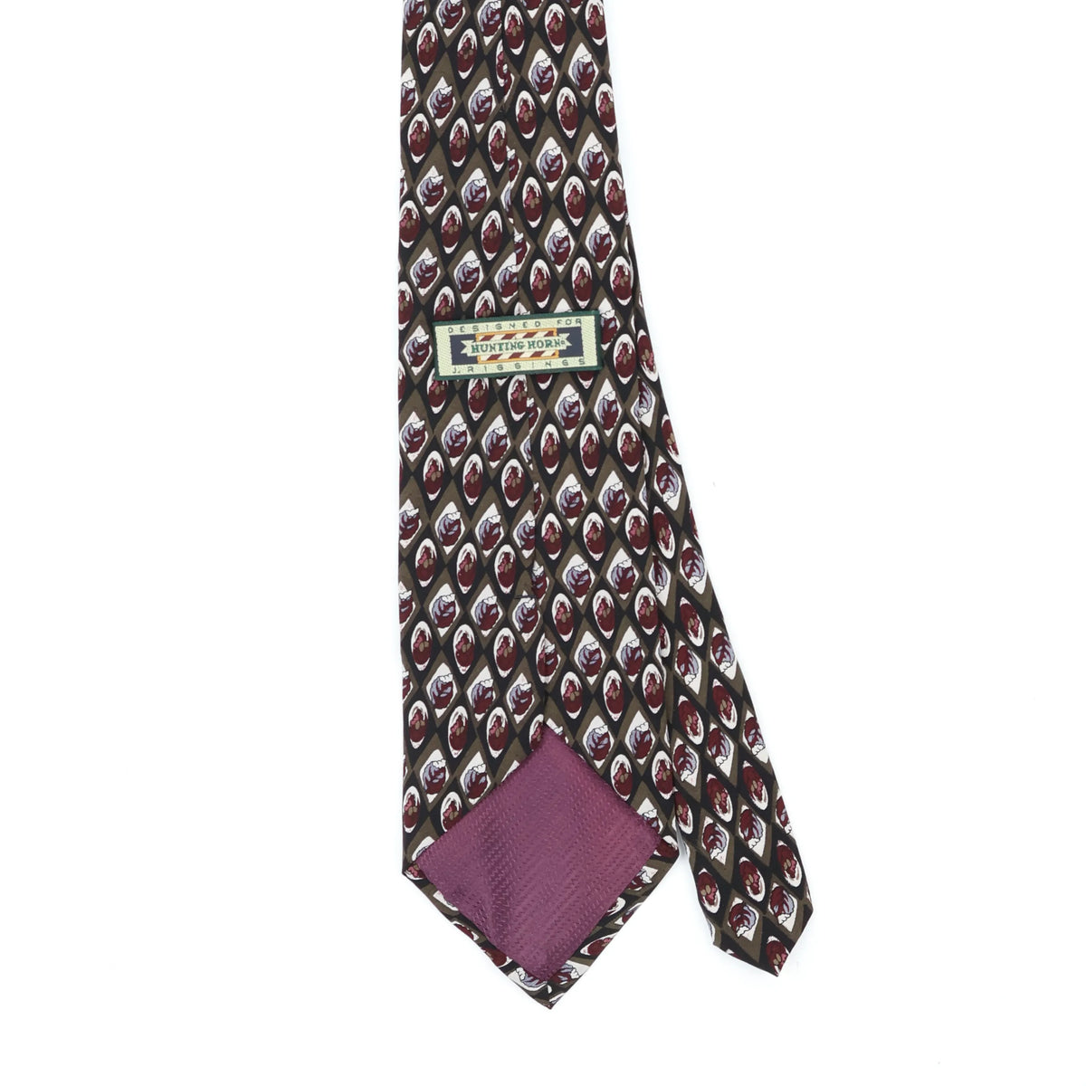 Back Back Detail of Vintage 1990's Geometric Patterned Tie