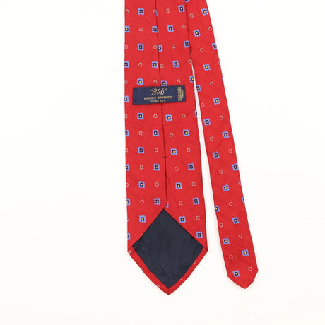 Back Detail of Vintage 1990's Brooks Brothers Geometric Patterned Tie