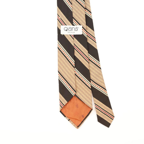 Back Detail of Vintage 1980's Striped Patterned Tie