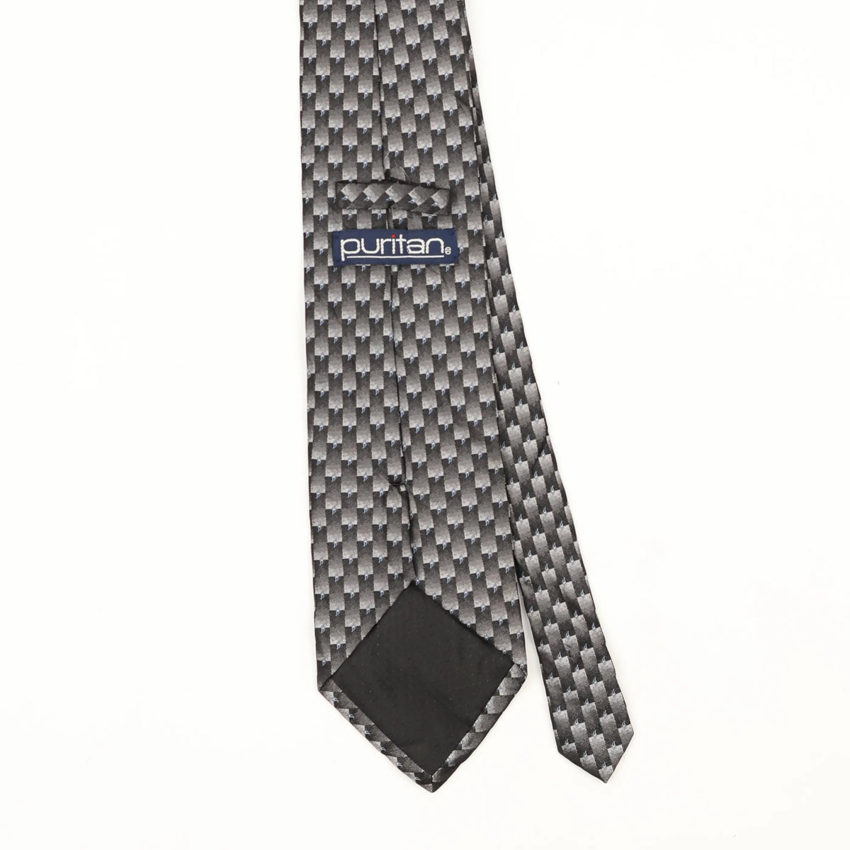 Back Back Detail of Vintage Puritan Geometric Patterned Tie