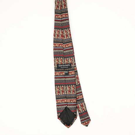 Back Back of Vintage 1990's Striped Patterned Tie
