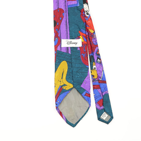 Back Detail of Vintage 1990's Disney Cartoon Patterned Tie