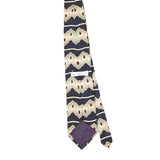 Back Back of Vintage 1990's Oleg Cassini Geometric Patterned Tie