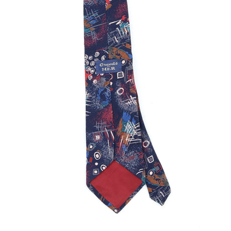 Back Back Detail of Vintage 1990's Abstract Patterned Tie