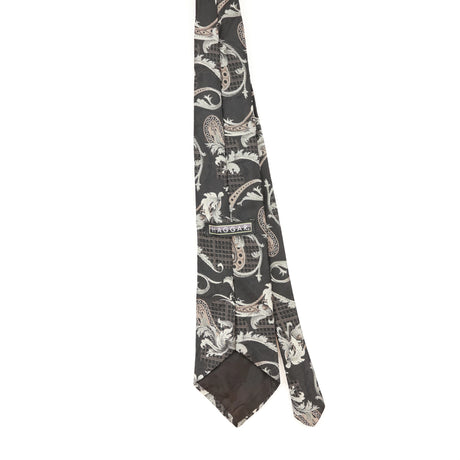 Back of Vintage 1990's Haggar Paisley Patterned Tie