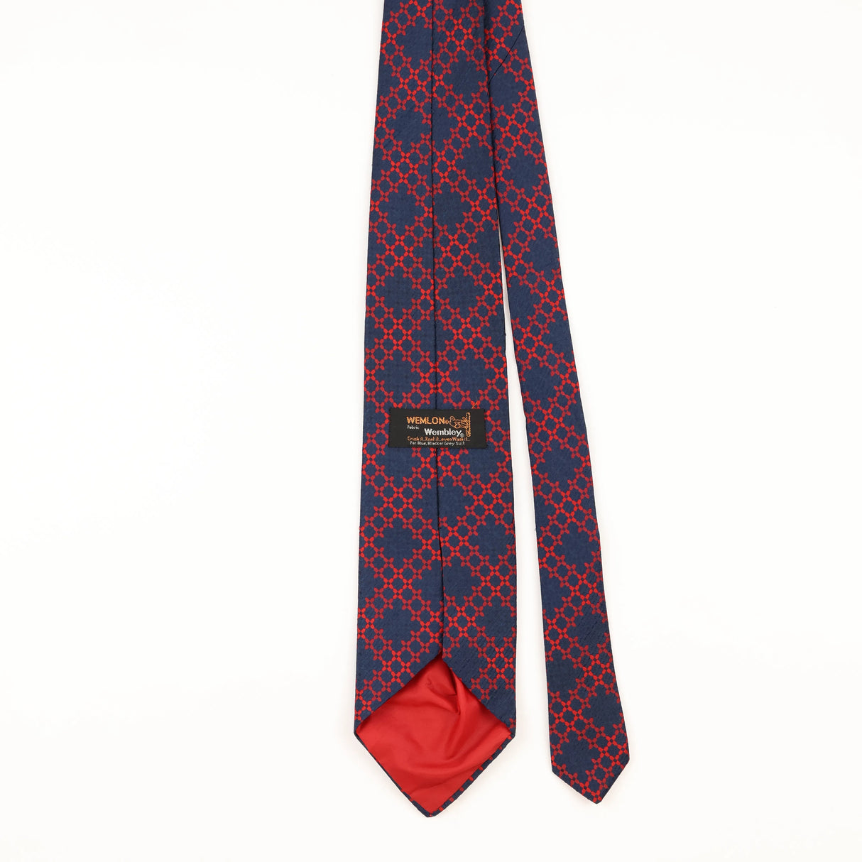 Back of Vintage 1990's Wembley Geometric Patterned Tie