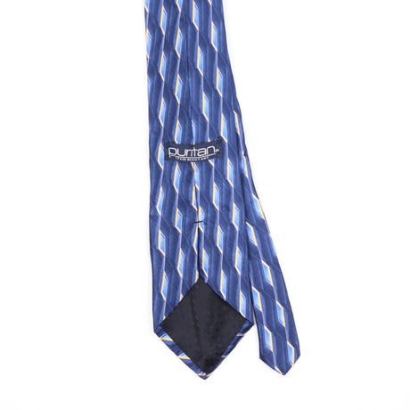 Back Back Detail of Vintage 1990's Puritan Geometric Patterned Tie