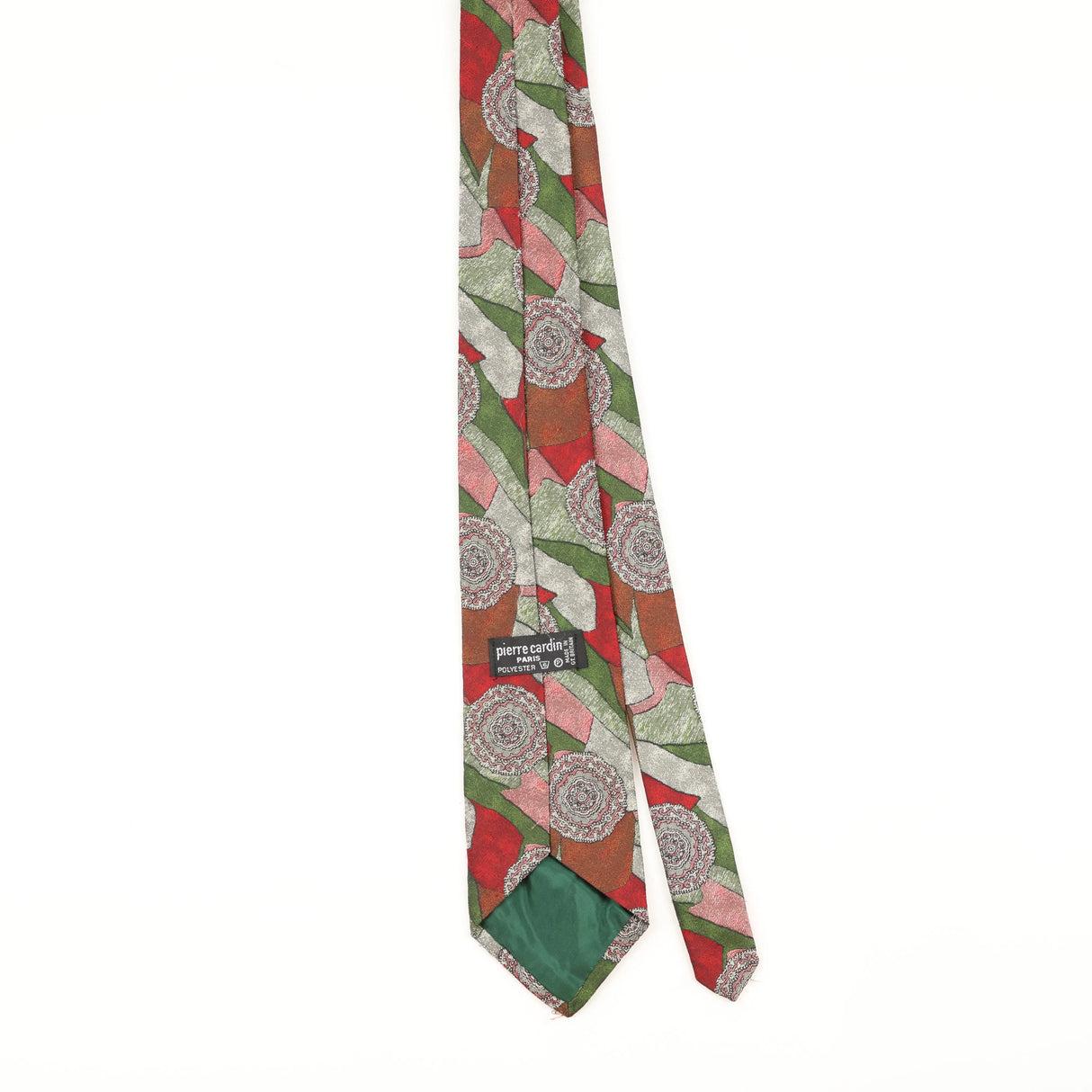 Back of Vintage 1990's Pierre Cardin Abstract Patterned Tie