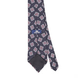 Back Back Detail of Vintage 1990's Stafford Foulard Geometric Patterned Tie
