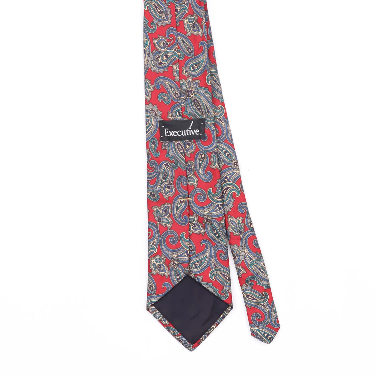 Back Back Detail of Vintage 1990's Paisley Patterned Tie