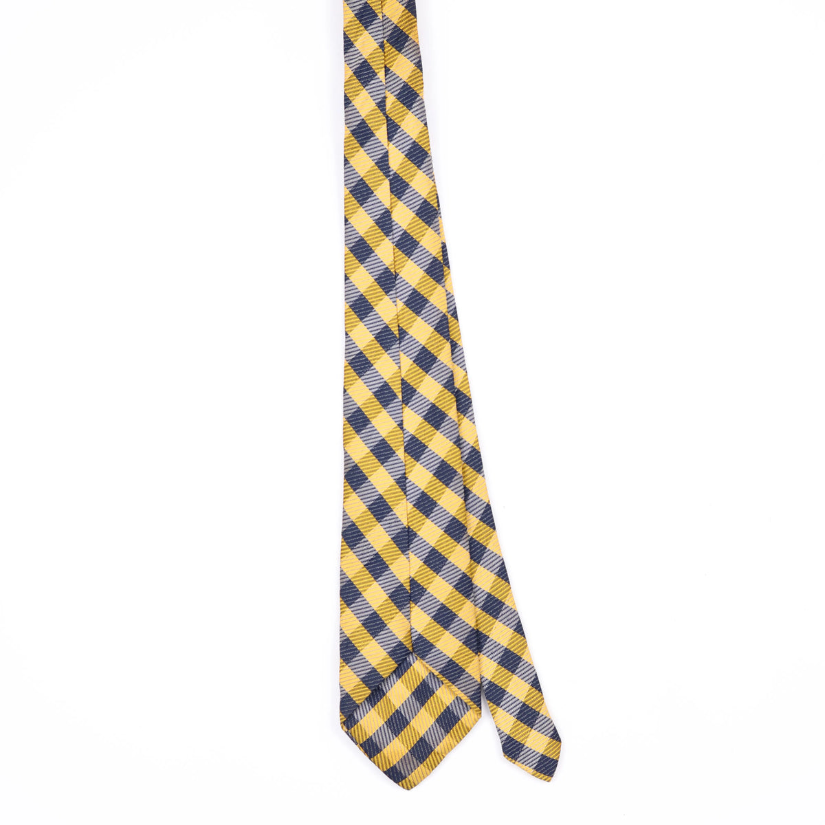 Back Back of Vintage 1980's Plaids & Checks Patterned Tie