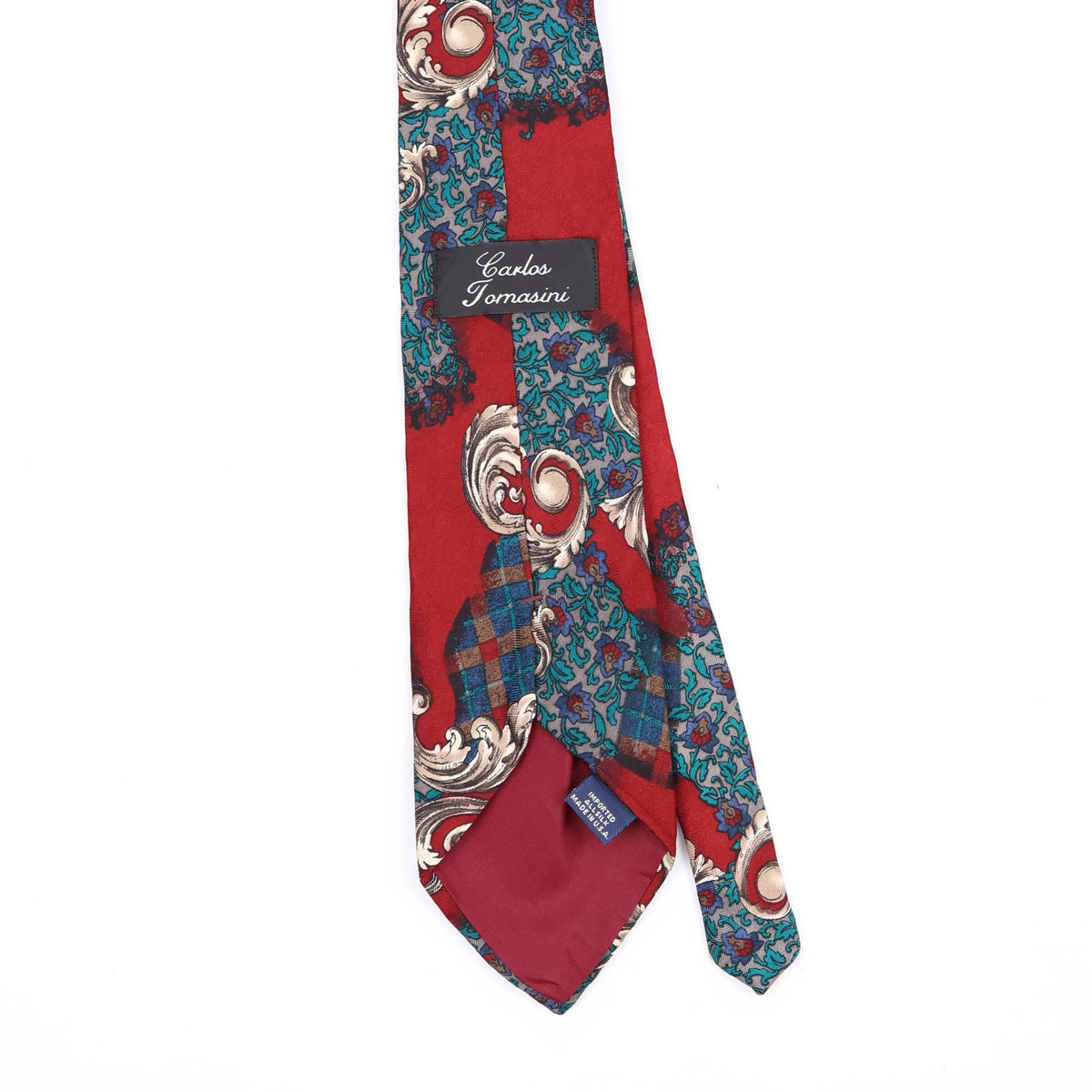 Back Back Detail of Vintage 1990's Abstract Patterned Tie