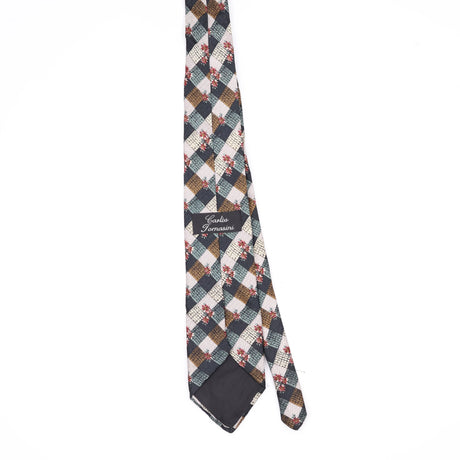 Back Back of Vintage 1990's Check Patterned Tie