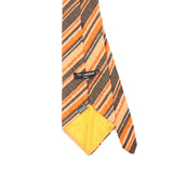Back Back Detail of Vintage 1980's Ted Lapidus Striped Patterned Tie