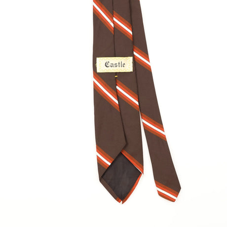 Back Detail of Vintage 1980's Striped Patterned Tie