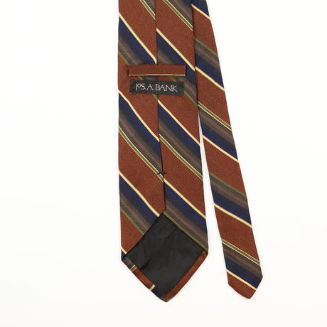 Back Detail of Vintage 1990's Jos. A. Bank Repp Striped Patterned Tie