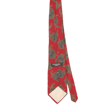 Back Back of Vintage 1990's Christian Dior Geometric Patterned Tie