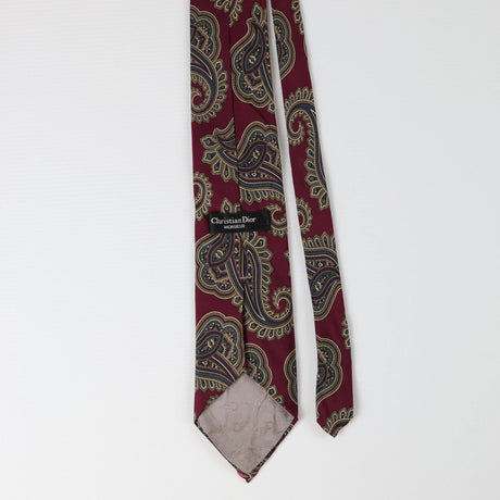 Back of Vintage Christian Dior Paisley Patterned Tie