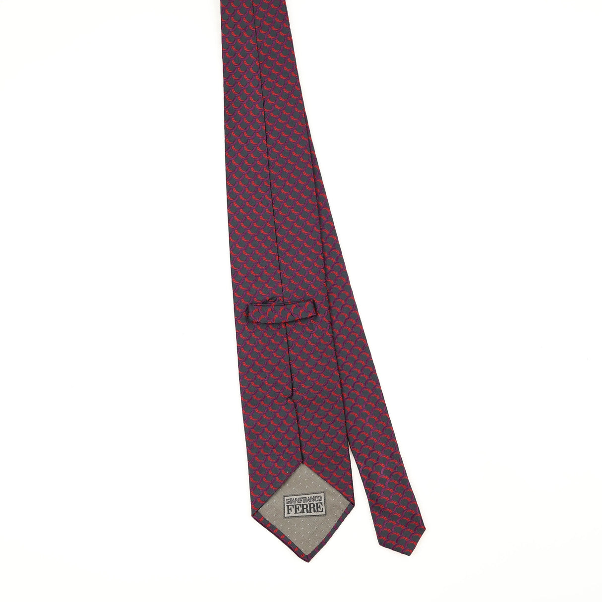 Back Back of Vintage 1990's Gianfranco Ferré Geometric Patterned Tie