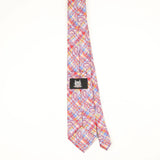 Back Back of Vintage 1990's Tartan Paisley Patterned Tie