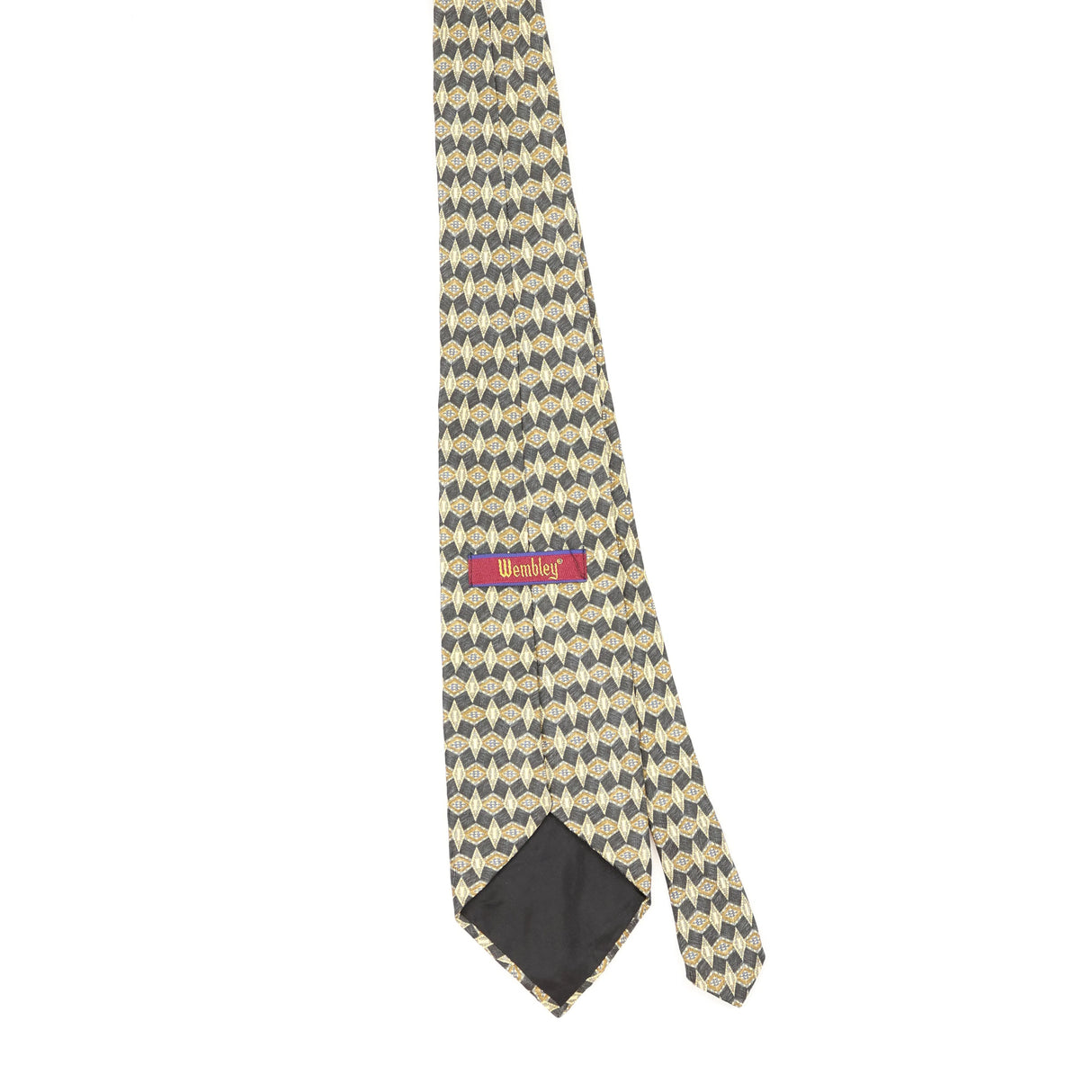 Back Back of Vintage 1990's Wembley Geometric Patterned Tie