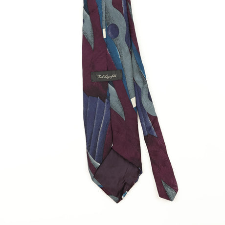 Back Back Detail of Vintage 1990's Karl Lagerfeld Abstract Patterned Tie