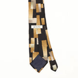 Back Back Detail of Vintage 1990's Blocks Geometric Patterned Tie