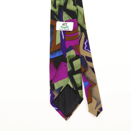 Back Detail of Vintage 1990's Van Heusen Abstract Patterned Tie