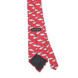 Back Back Detail of Vintage 1990's Austin Reed Dolphins Animal Print Patterned Tie