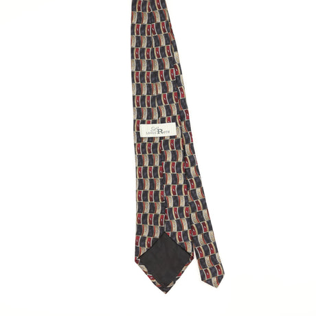 Back of Vintage 1990's Geometric Patterned Tie