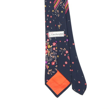 Back Back Detail of Vintage 1990's Leonard Paris Flowers Floral Patterned Tie